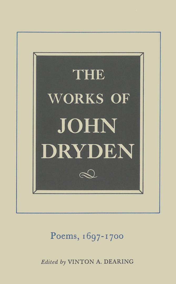 Cover image for The Works of John Dryden, Volume VII ISBN 9780520021235